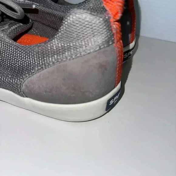 Men's Sperry Sneakers, Gray & Orange Size 9 Boat Shoes - Picture 6 of 12